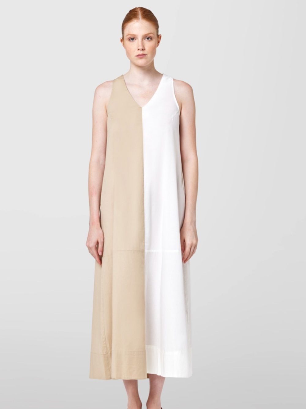 Tuckernuck Pomander Place "Sallie" Maxi Cream and White Dress Size Small
